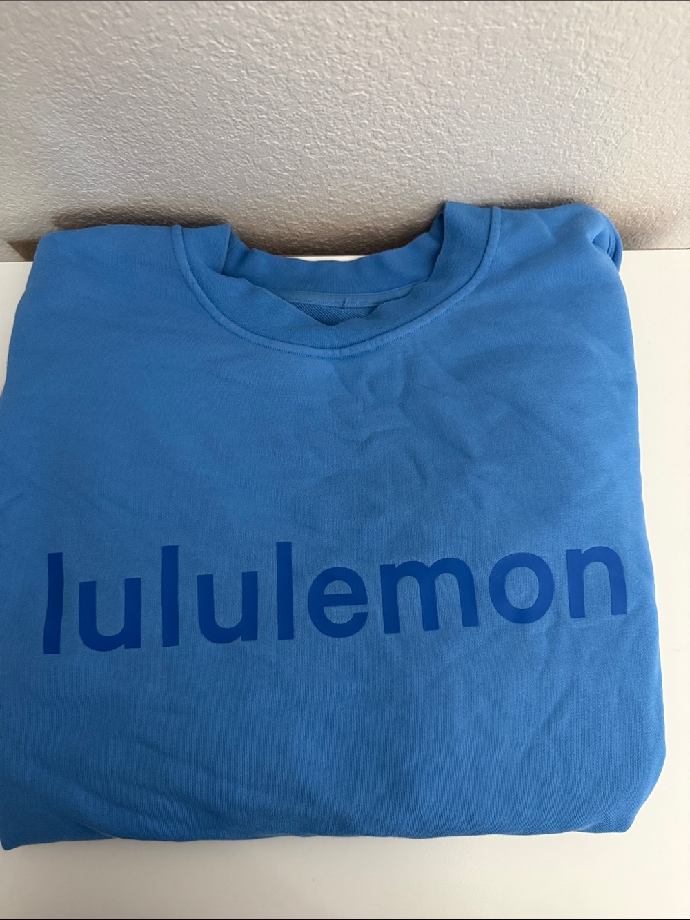 lululemon athletica Blue Logo Crewneck Sweatshirt